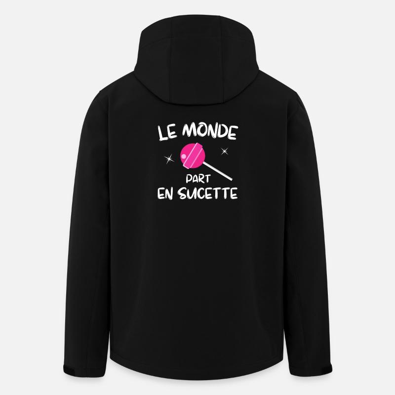 planète terre, sauver la planète - Veste softshell homme en polyester recyclé Stanley/Stella - noir