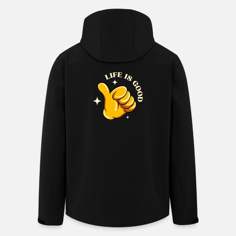 Das Leben ist schön - Recycelte Männer Softshell-Jacke von Stanley/Stella - Schwarz