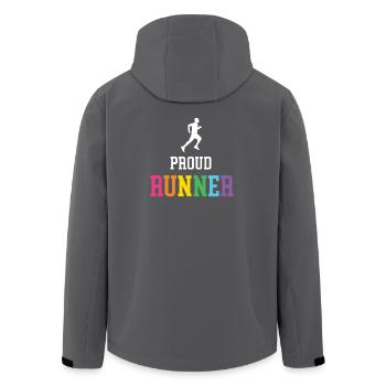 Stolze LGBT-Läuferin - Recycelte Männer Softshell-Jacke von Stanley/Stella - Schwarz - Hinten - AI Model Male 185 light (185cm)