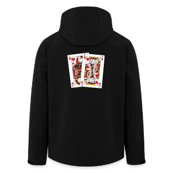 Reine et Roi de Cœur - Veste softshell homme en polyester recyclé Stanley/Stella - noir - Dos - AI Model Male 185 light (185cm)