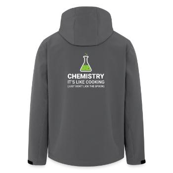 Chemistry, it's like cooking - Men’s Recycled Softshell Jacket by Stanley/Stella - anthracite - Back - AI Model Male 185 light (185cm)