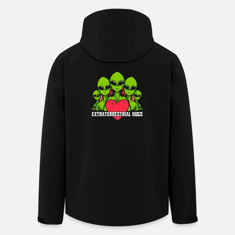 Alien, UFO, Fliegende Untertasse - Recycelte Männer Softshell-Jacke von Stanley/Stella - Schwarz