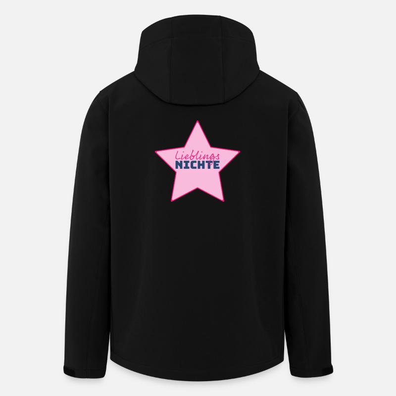 Lieblingsnichte Tshirt Stern - Recycelte Männer Softshell-Jacke von Stanley/Stella - Schwarz