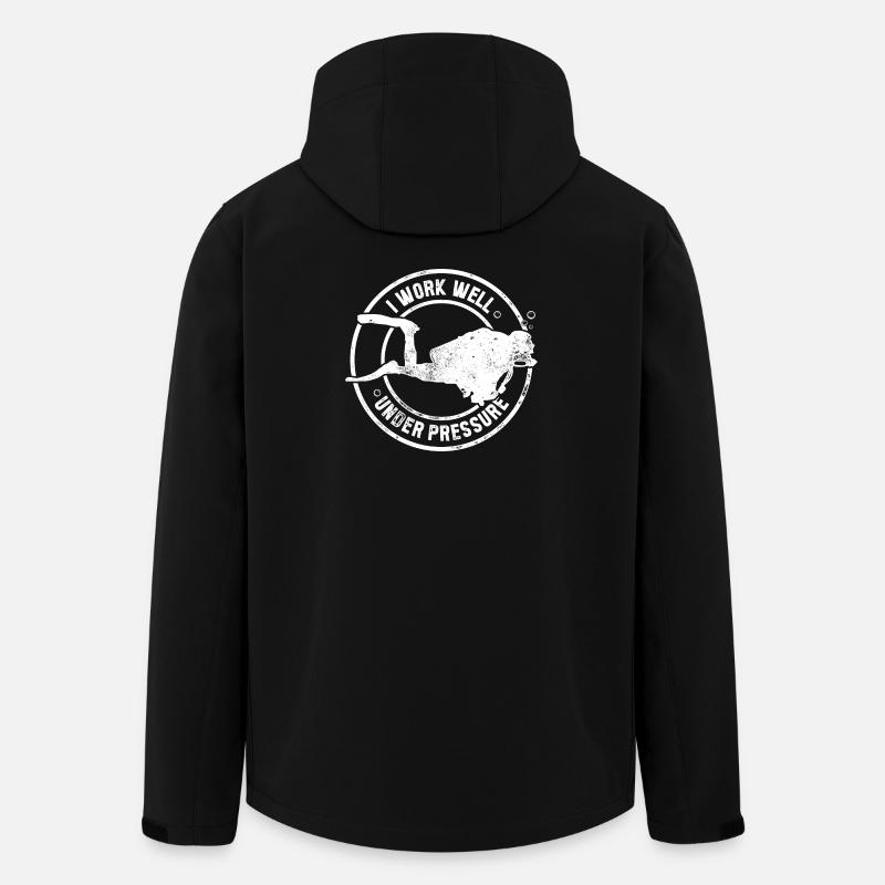 Unter Druck Taucher - Recycelte Männer Softshell-Jacke von Stanley/Stella - Schwarz