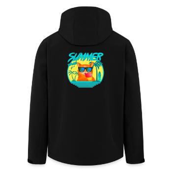 SUMMERCAT AVEC GLACE - Veste softshell homme en polyester recyclé Stanley/Stella - noir - Dos - AI Model Male 185 light (185cm)