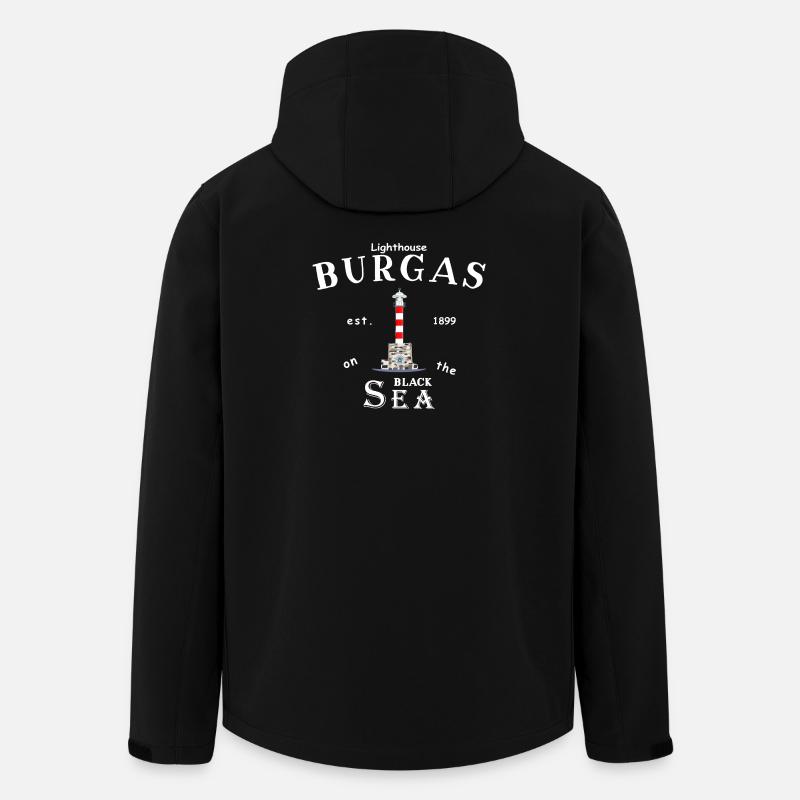 Bulgarien, Leuchtturm Hafen Burgas. Schwarzes Meer - Recycelte Männer Softshell-Jacke von Stanley/Stella - Schwarz