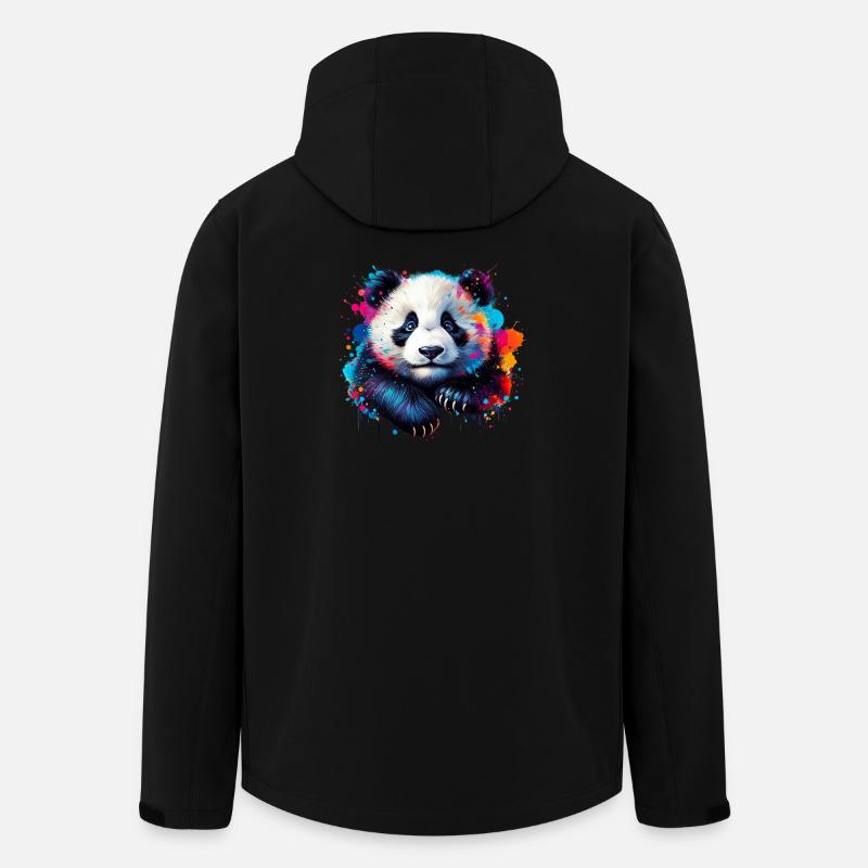 Panda - Men’s Recycled Softshell Jacket by Stanley/Stella - black