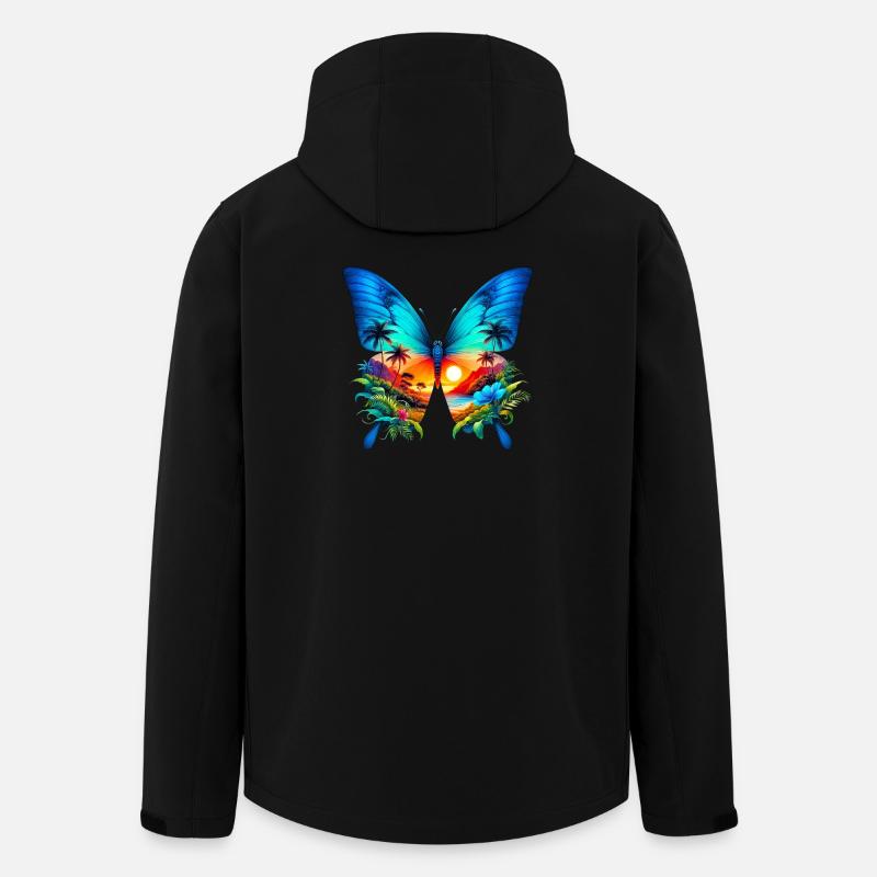 Papillon - Veste softshell homme en polyester recyclé Stanley/Stella - noir