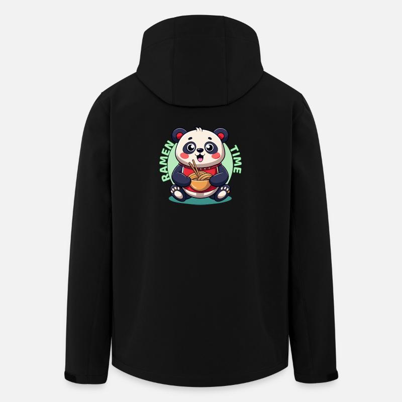 Ramen-Panda Zeit - Recycelte Männer Softshell-Jacke von Stanley/Stella - Schwarz