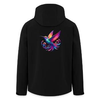 Hummingbird - Men’s Recycled Softshell Jacket by Stanley/Stella - black - Back - AI Model Male 185 light (185cm)