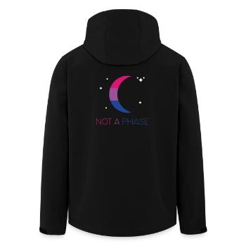 Mois de la fierté LGBTQ - Pas une phase - Bisexuel - Veste softshell homme en polyester recyclé Stanley/Stella - noir - Dos - AI Model Male 185 light (185cm)