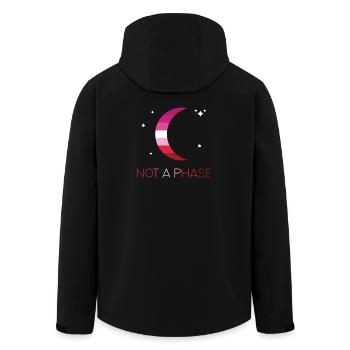 Mois de la fierté LGBTQ - Pas une phase - Lesbienne - Veste softshell homme en polyester recyclé Stanley/Stella - noir - Dos - AI Model Male 185 light (185cm)