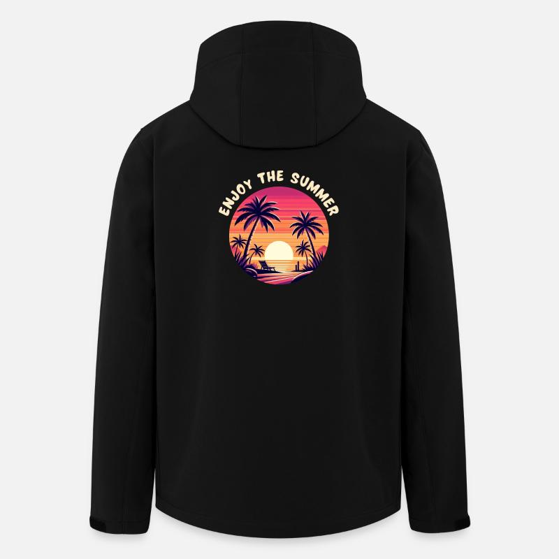 Profitez de l’été - Veste softshell homme en polyester recyclé Stanley/Stella - noir