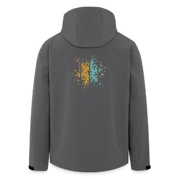 retro snowflake winter outfit christmas icon - Men’s Recycled Softshell Jacket by Stanley/Stella - black - Back - AI Model Male 185 light (185cm)