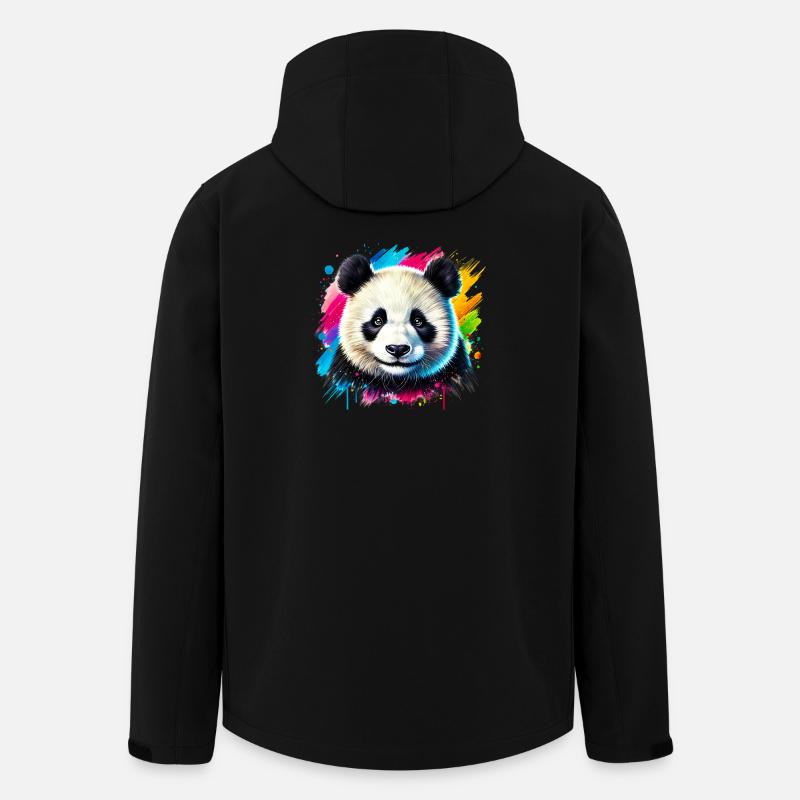 Panda - Recycelte Männer Softshell-Jacke von Stanley/Stella - Schwarz