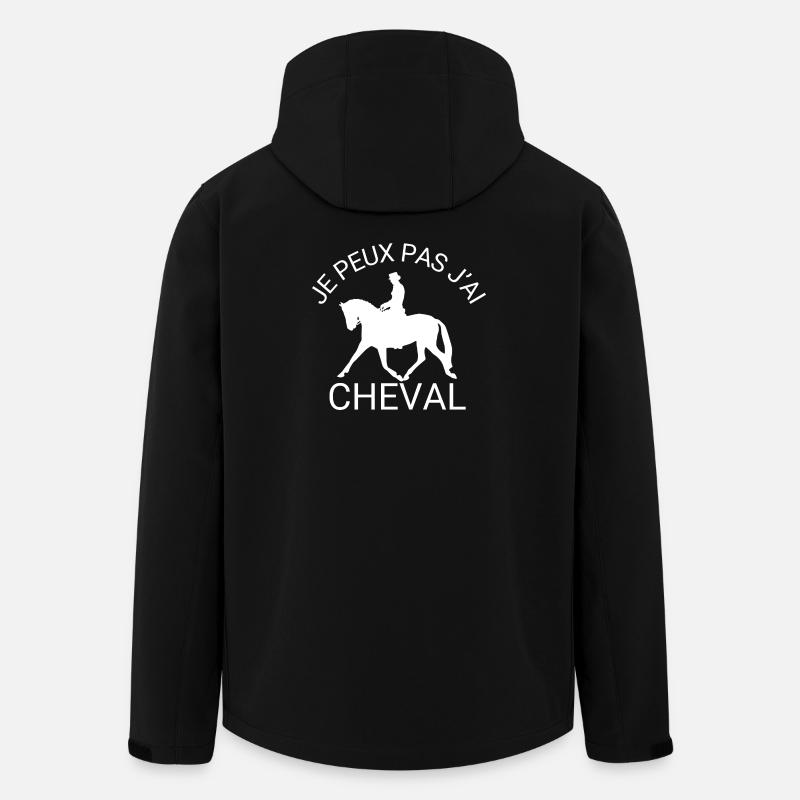 Je peux pas j'ai cheval - Veste softshell homme en polyester recyclé Stanley/Stella - noir