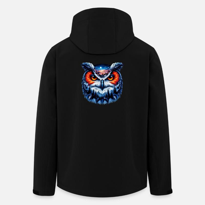 Owl - Men’s Recycled Softshell Jacket by Stanley/Stella - black