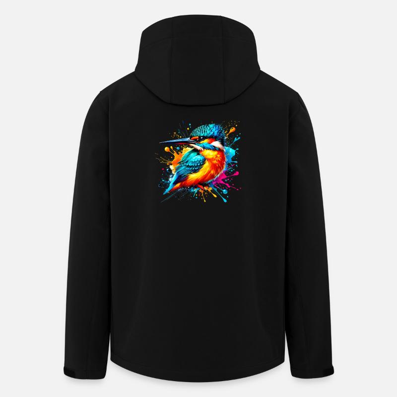 Eisvogel - Recycelte Männer Softshell-Jacke von Stanley/Stella - Schwarz