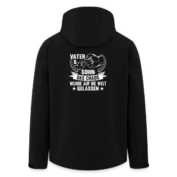 Vater und Sohn Chaos - Recycelte Männer Softshell-Jacke von Stanley/Stella - Schwarz - Hinten - AI Model Male 185 light (185cm)