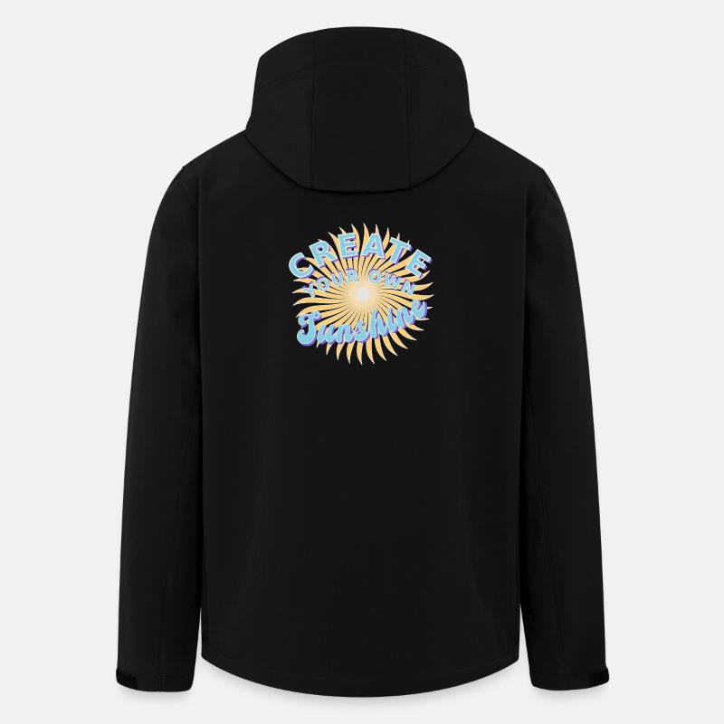 Faites votre propre rayon de soleil - Veste softshell homme en polyester recyclé Stanley/Stella - noir