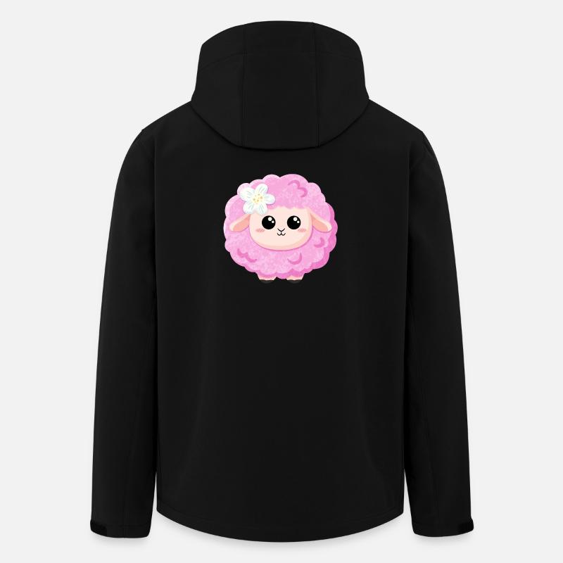 Süßes rosa Schaf - Recycelte Männer Softshell-Jacke von Stanley/Stella - Schwarz