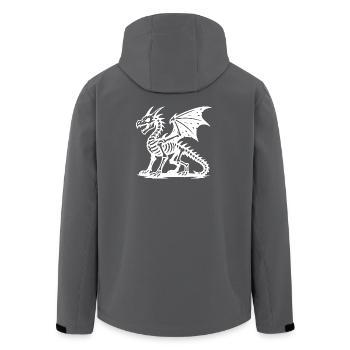 Mythischer Drache Skelett Retro Design - Recycelte Männer Softshell-Jacke von Stanley/Stella - Anthrazit - Hinten - AI Model Male 185 light (185cm)