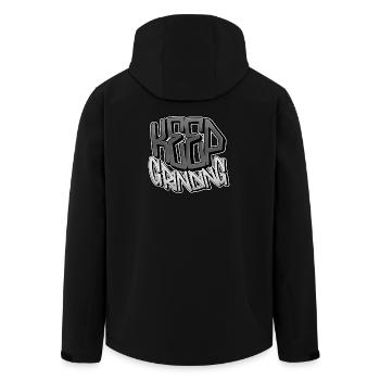Keep Grinding - Recycelte Männer Softshell-Jacke von Stanley/Stella - Schwarz - Hinten - AI Model Male 185 light (185cm)
