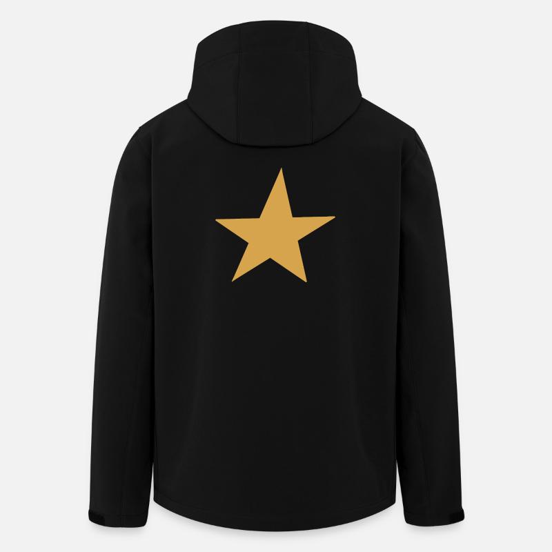 Golden Star Expression Design - Men’s Recycled Softshell Jacket by Stanley/Stella - black
