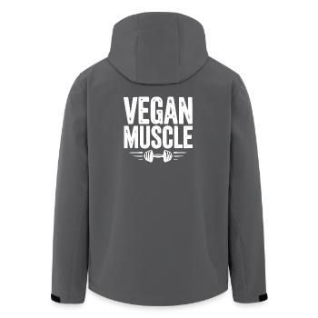 Vegan Muscle - Men’s Recycled Softshell Jacket by Stanley/Stella - anthracite - Back - AI Model Male 185 light (185cm)