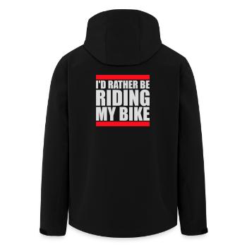 Je préfère faire du vélo cycliste - Veste softshell homme en polyester recyclé Stanley/Stella - noir - Dos - AI Model Male 185 light (185cm)