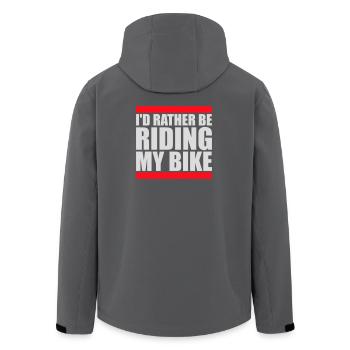 Je préfère faire du vélo cycliste - Veste softshell homme en polyester recyclé Stanley/Stella - charbon - Dos - AI Model Male 185 light (185cm)
