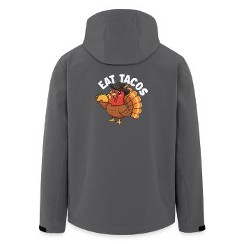 Tacos essen Thanksgiving Twist Herbst Humor - Recycelte Männer Softshell-Jacke von Stanley/Stella - Anthrazit - Hinten - AI Model Male 185 light (185cm)