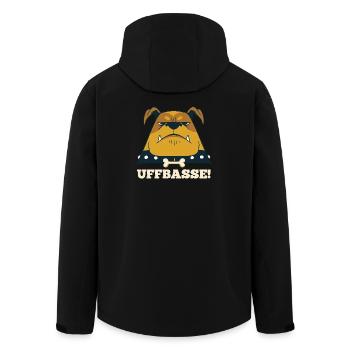Wütender Mannheimer Hund -  Uffbasse Monnem - Recycelte Männer Softshell-Jacke von Stanley/Stella - Schwarz - Hinten - AI Model Male 185 light (185cm)