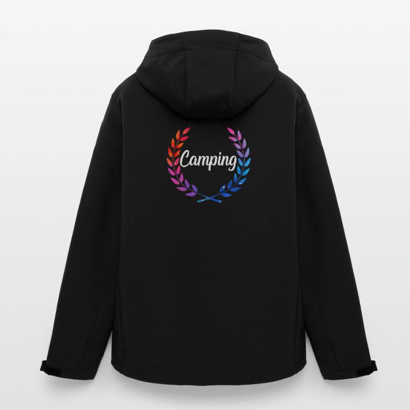 Camping Farblaurel Script Recycelte Männer Softshell-Jacke von Stanley/Stella