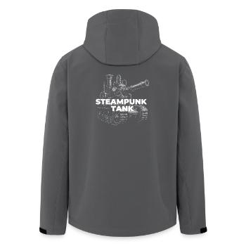 Steampunk Panzer Getriebe Drucken - Recycelte Männer Softshell-Jacke von Stanley/Stella - Schwarz - Hinten - AI Model Male 185 light (185cm)