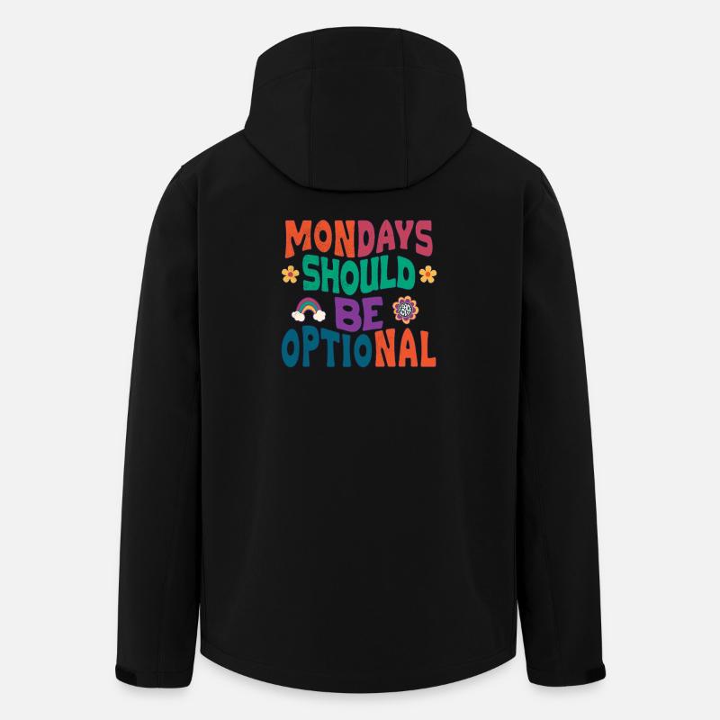 Mondays should be optional - Men’s Recycled Softshell Jacket by Stanley/Stella - black