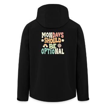 Mondays should be optional - Men’s Recycled Softshell Jacket by Stanley/Stella - black - Back - AI Model Male 185 light (185cm)