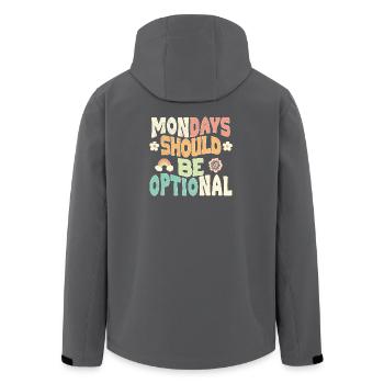 Mondays should be optional - Recycelte Männer Softshell-Jacke von Stanley/Stella - Anthrazit - Hinten - AI Model Male 185 light (185cm)
