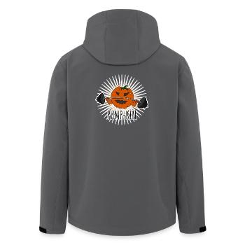 Pumpkin - pumpkin goes pumping in the gym! - Men’s Recycled Softshell Jacket by Stanley/Stella - black - Back - AI Model Male 185 light (185cm)