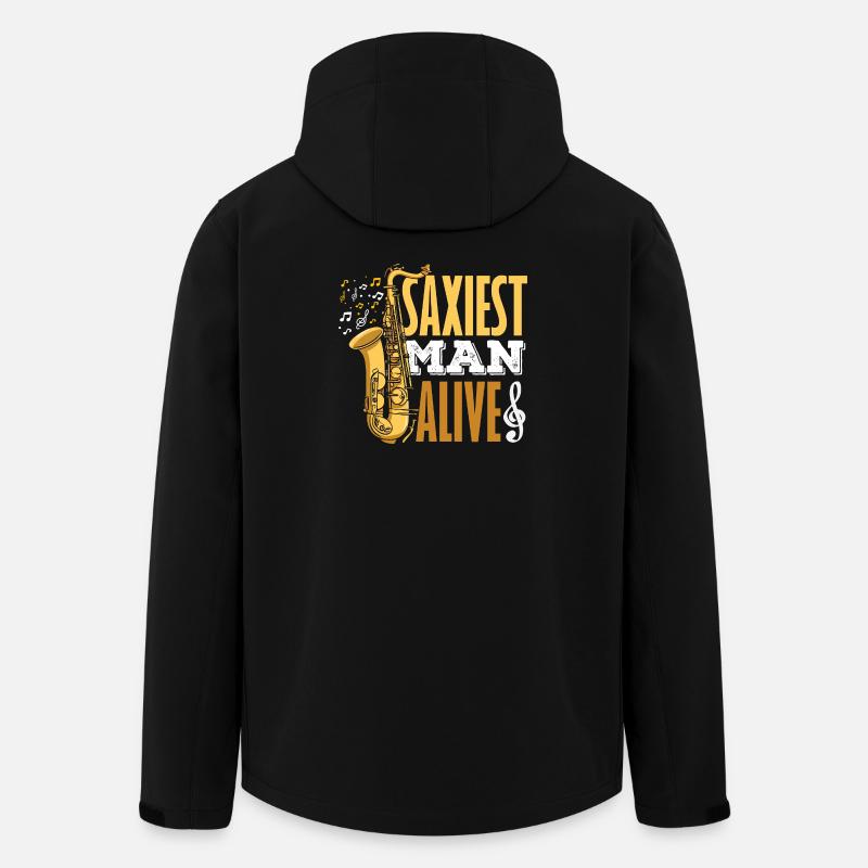 Saxophone, saxophone, saxophonistes drôles, hommes - Veste softshell homme en polyester recyclé Stanley/Stella - noir