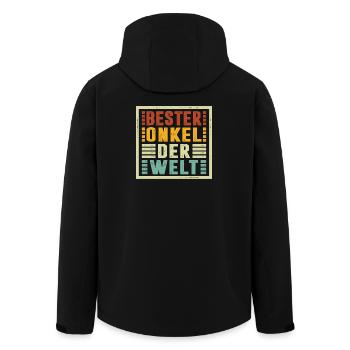 Le meilleur oncle du monde offre Noël - Veste softshell homme en polyester recyclé Stanley/Stella - noir - Dos - AI Model Male 185 light (185cm)
