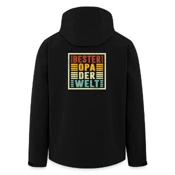 Bester Opa Der Welt Geschenke Weihnachten - Recycelte Männer Softshell-Jacke von Stanley/Stella - Schwarz - Hinten - AI Model Male 185 light (185cm)