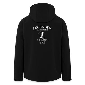 Légendes : Ski Ski Dicton - Veste softshell homme en polyester recyclé Stanley/Stella - noir - Dos - AI Model Male 185 light (185cm)