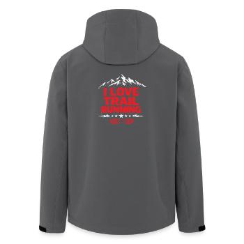 J’adore le trail running - Veste softshell homme en polyester recyclé Stanley/Stella - noir - Dos - AI Model Male 185 light (185cm)