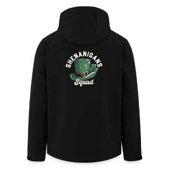 Shenanigans Squad Leprechaun Hat - Men’s Recycled Softshell Jacket by Stanley/Stella - black - Back - AI Model Male 185 light (185cm)