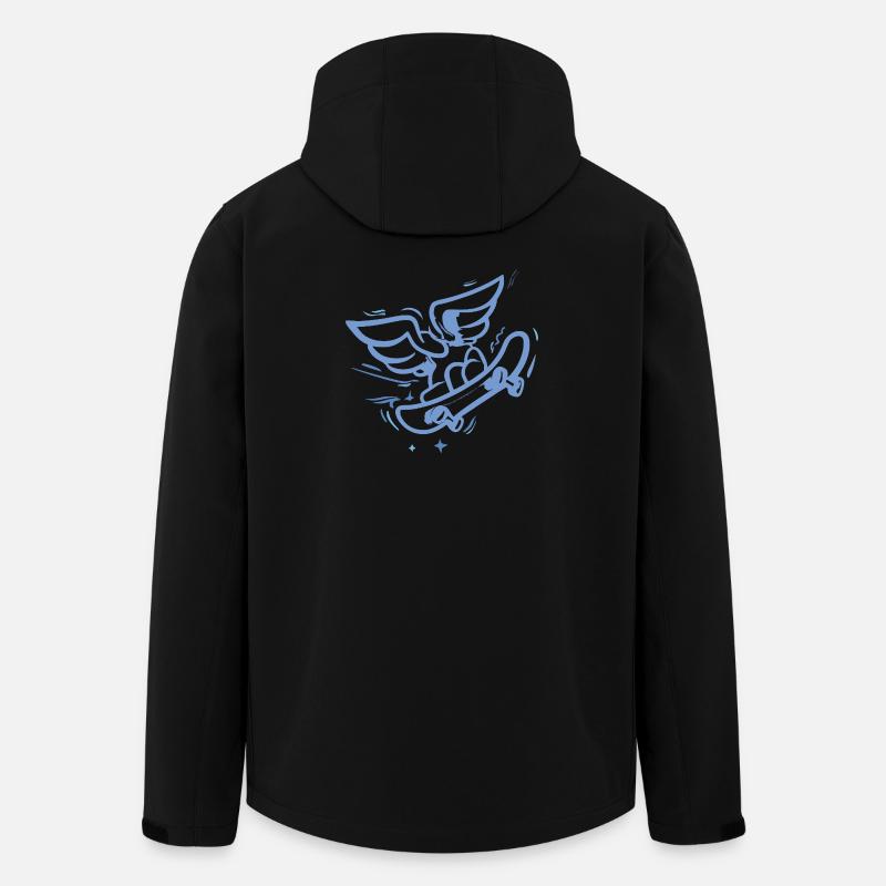 Wing Skateboard Heart Blue - Veste softshell homme en polyester recyclé Stanley/Stella - noir