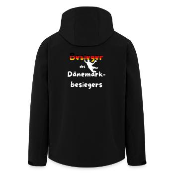 Defeater of DenmarkDefeater Handball European Championship 2026 - Men’s Recycled Softshell Jacket by Stanley/Stella - black - Back - AI Model Male 185 light (185cm)