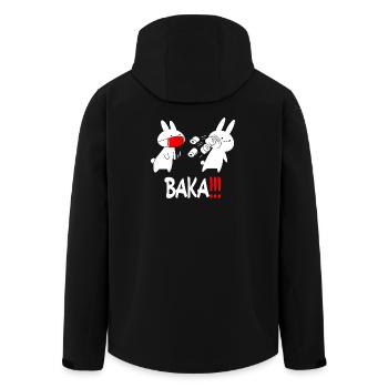 Baka Rabbit Slap Anime Lustiges Japanisches Otaku - Recycelte Männer Softshell-Jacke von Stanley/Stella - Schwarz - Hinten - AI Model Male 185 light (185cm)