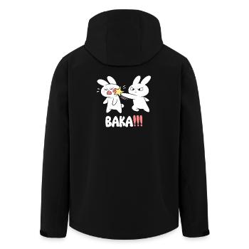 Baka Rabbit Slap Anime Lustiges Japanisches Otaku - Recycelte Männer Softshell-Jacke von Stanley/Stella - Schwarz - Hinten - AI Model Male 185 light (185cm)
