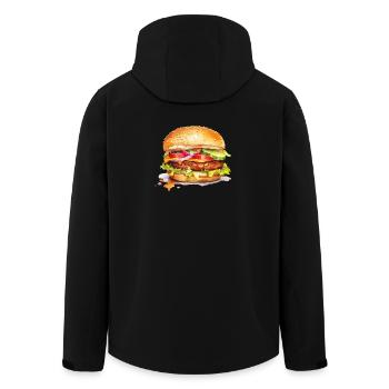 Burger - Recycelte Männer Softshell-Jacke von Stanley/Stella - Schwarz - Hinten - AI Model Male 185 light (185cm)